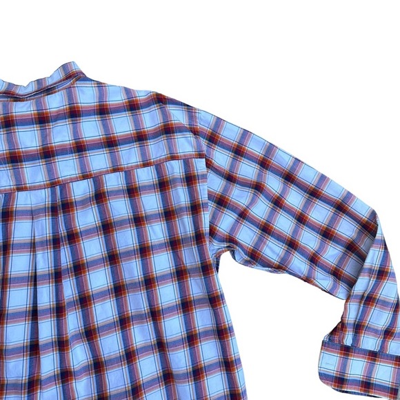 Wrangler George Straight Button Down Shirt Mens Long Sleeve Plaid Large - Picture 9 of 12